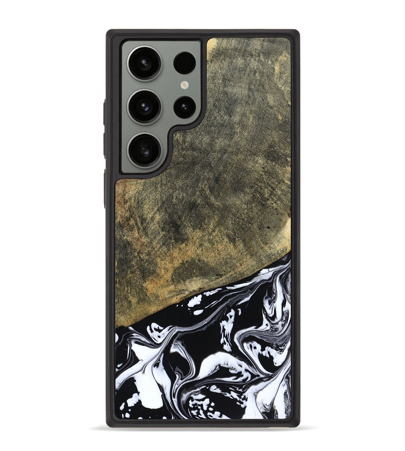 Galaxy S23 Ultra Wood Phone Case - Larkin (Black & White, 805949)