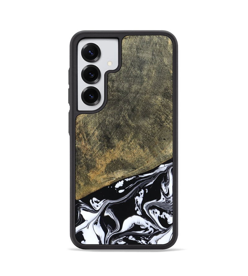 Galaxy S25 Wood Phone Case - Larkin (Black & White, 805949)