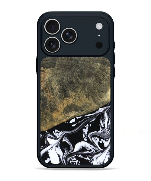 iPhone 17 Pro Max Wood Phone Case - Larkin (Black & White, 805949)