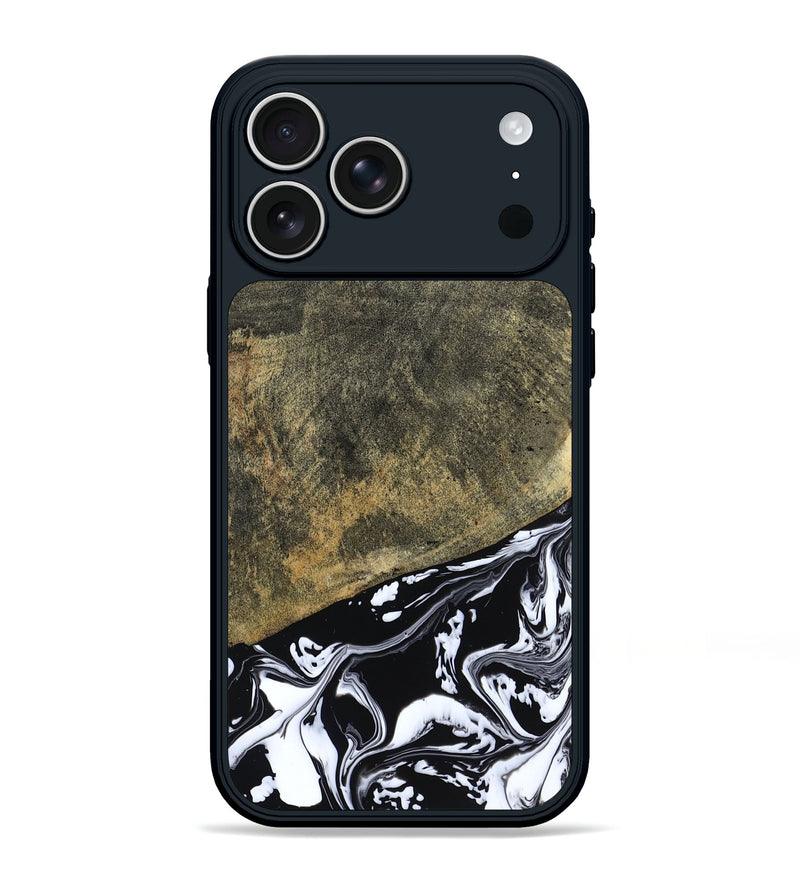 iPhone 17 Pro Max Wood Phone Case - Larkin (Black & White, 805949)