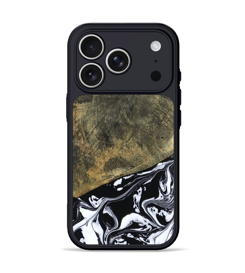 iPhone 17 Pro Wood Phone Case - Larkin (Black & White, 805949)