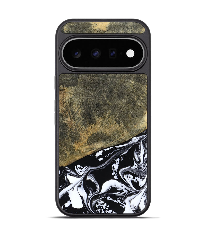 Pixel 11 Pro Wood Phone Case - Larkin (Black & White, 805949)