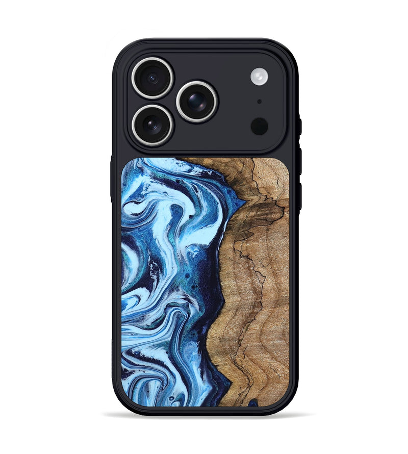 iPhone 17 Pro Wood Phone Case - Brown (Blue, 805952)