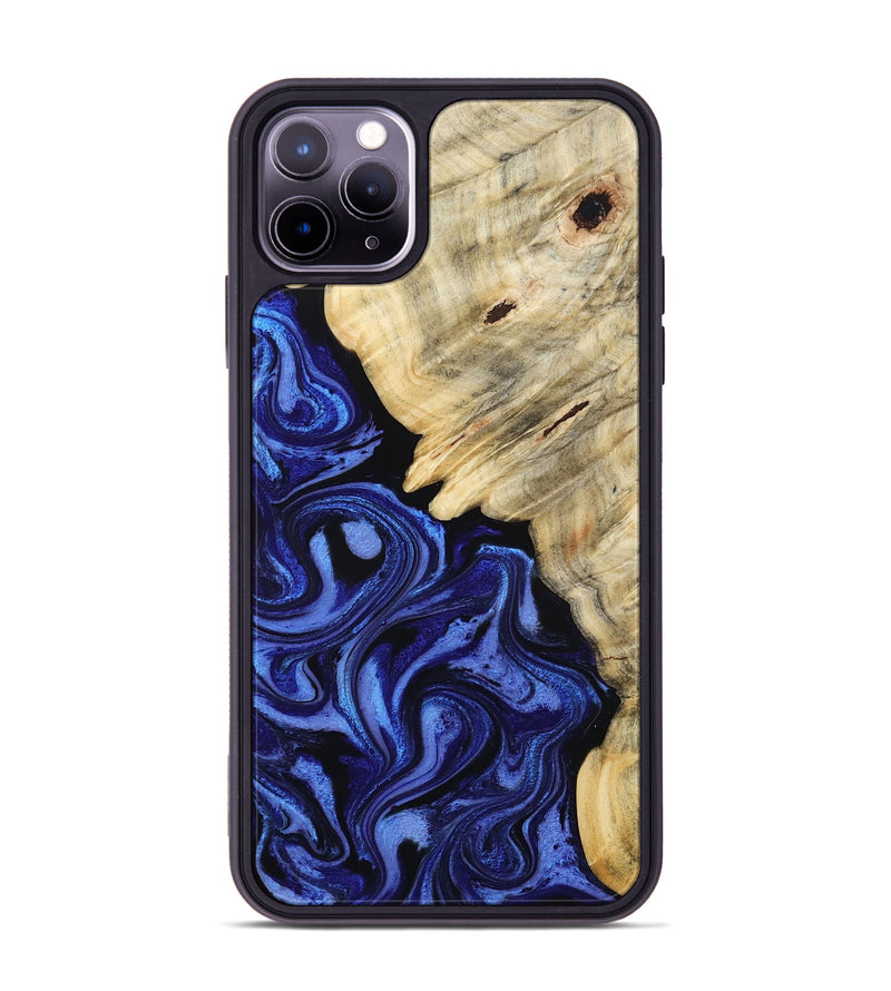 iPhone 11 Pro Max Wood Phone Case - Jewel (Blue, 805956)