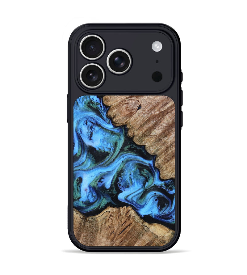 iPhone 17 Pro Wood Phone Case - Ellie (Blue, 805959)