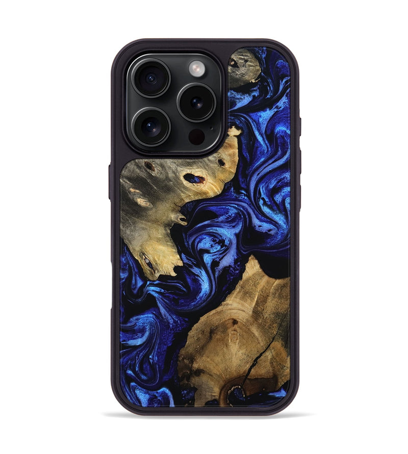 iPhone 16 Pro Wood Phone Case - Xena (Blue, 805960)