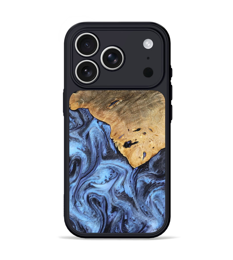 iPhone 17 Pro Wood Phone Case - Adhara (Blue, 805961)