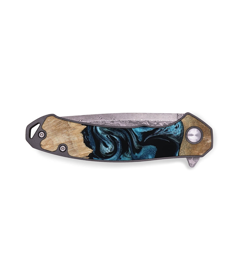 EDC Wood Pocket Knife - Navy (Blue, 805980)