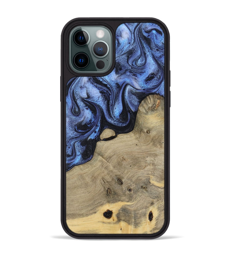 iPhone 12 Pro Max Wood Phone Case - Crue (Blue, 805981)
