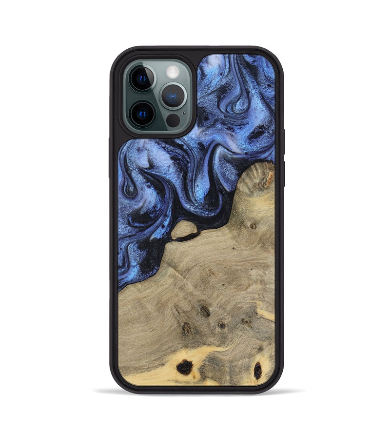 iPhone 12 Pro Wood Phone Case - Crue (Blue, 805981)