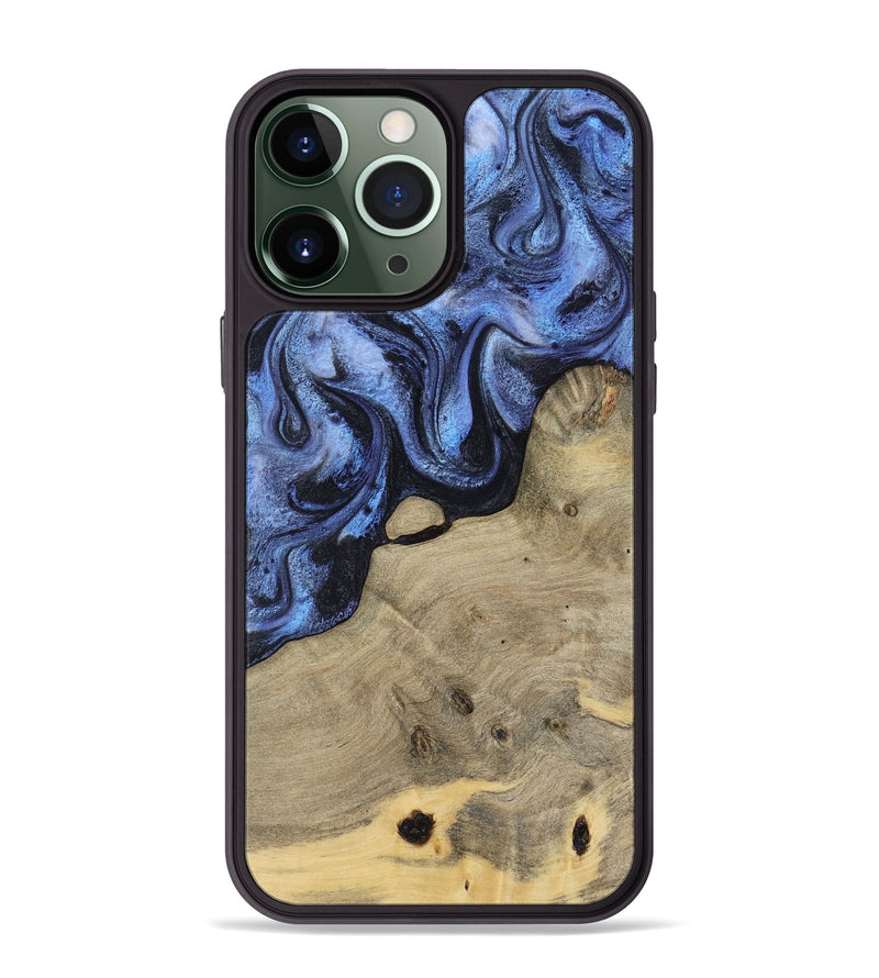 iPhone 13 Pro Max Wood Phone Case - Crue (Blue, 805981)