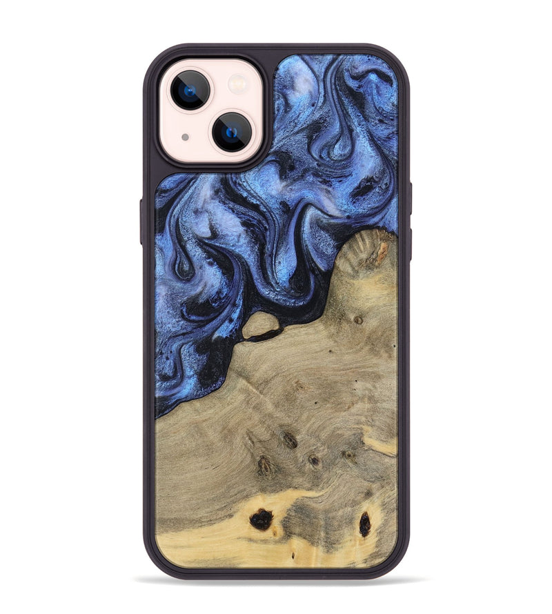 iPhone 14 Plus Wood Phone Case - Crue (Blue, 805981)