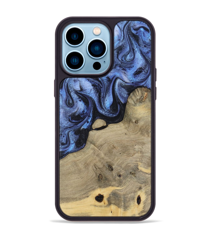 iPhone 14 Pro Max Wood Phone Case - Crue (Blue, 805981)