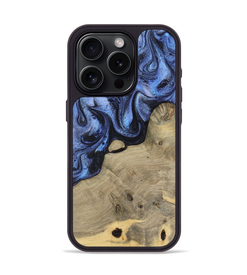 iPhone 15 Pro Wood Phone Case - Crue (Blue, 805981)