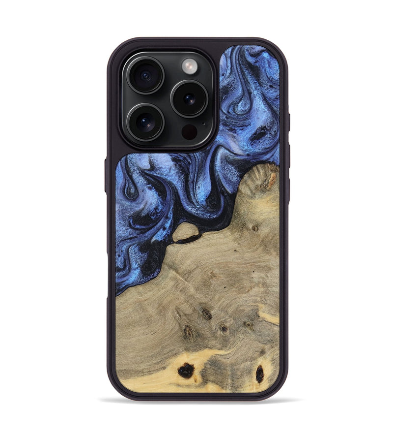 iPhone 16 Pro Wood Phone Case - Crue (Blue, 805981)