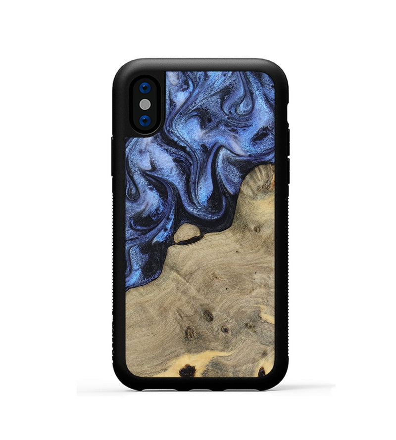 iPhone Xs Wood Phone Case - Crue (Blue, 805981)