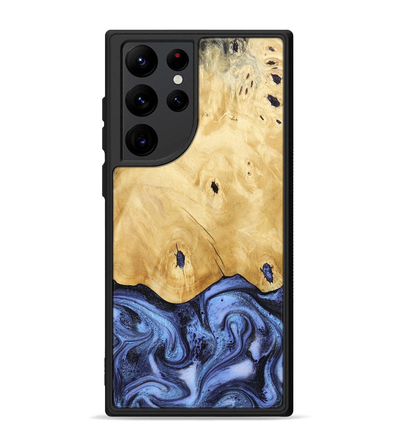 Galaxy S22 Ultra Wood Phone Case - Rena (Blue, 805987)