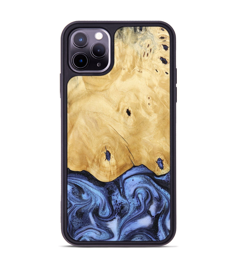 iPhone 11 Pro Max Wood Phone Case - Rena (Blue, 805987)