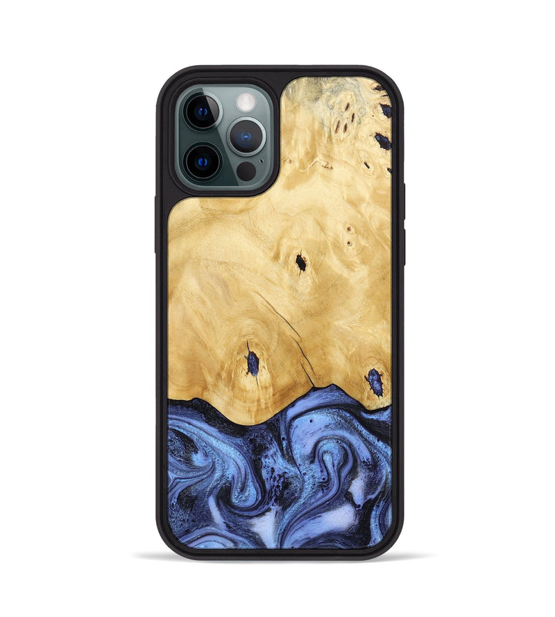 iPhone 12 Pro Wood Phone Case - Rena (Blue, 805987)