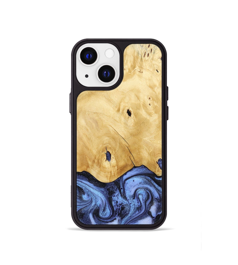 iPhone 13 mini Wood Phone Case - Rena (Blue, 805987)