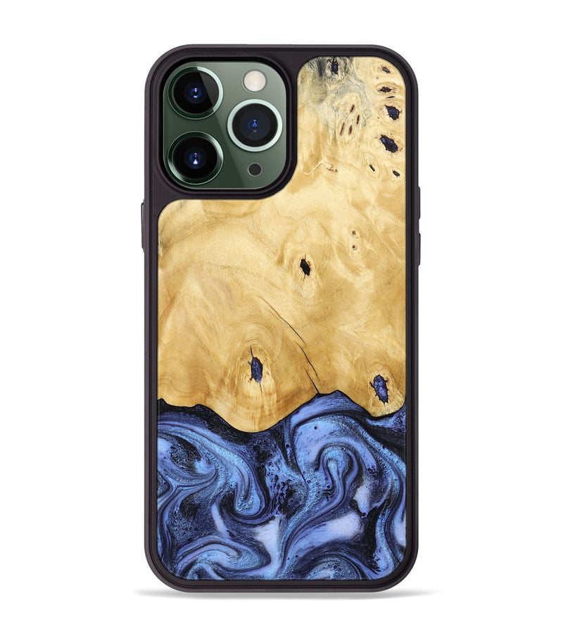 iPhone 13 Pro Max Wood Phone Case - Rena (Blue, 805987)
