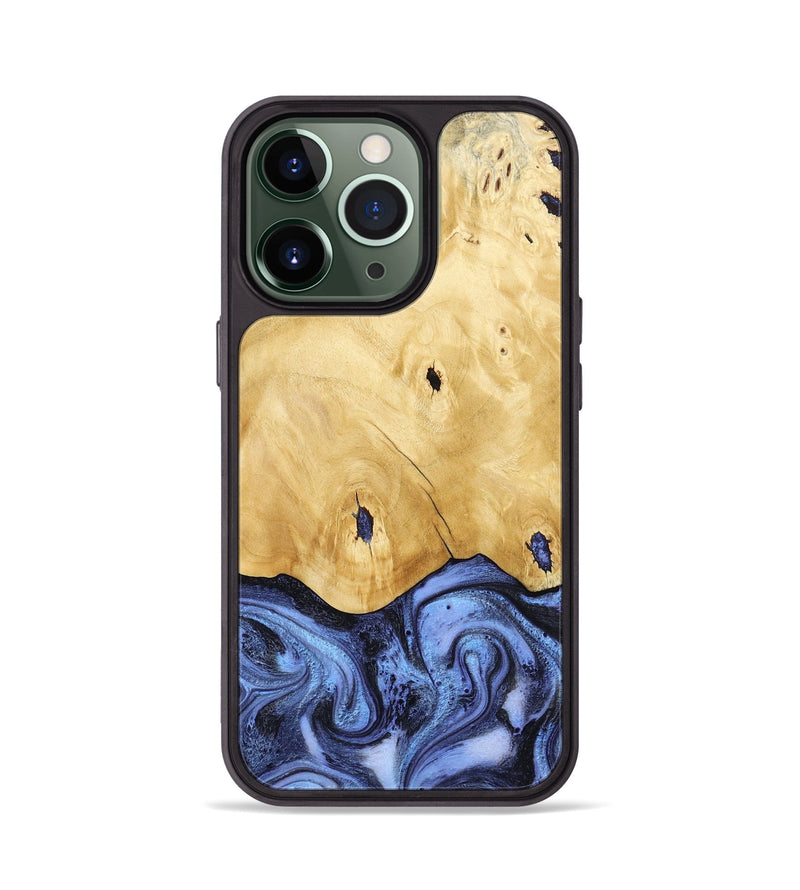 iPhone 13 Pro Wood Phone Case - Rena (Blue, 805987)