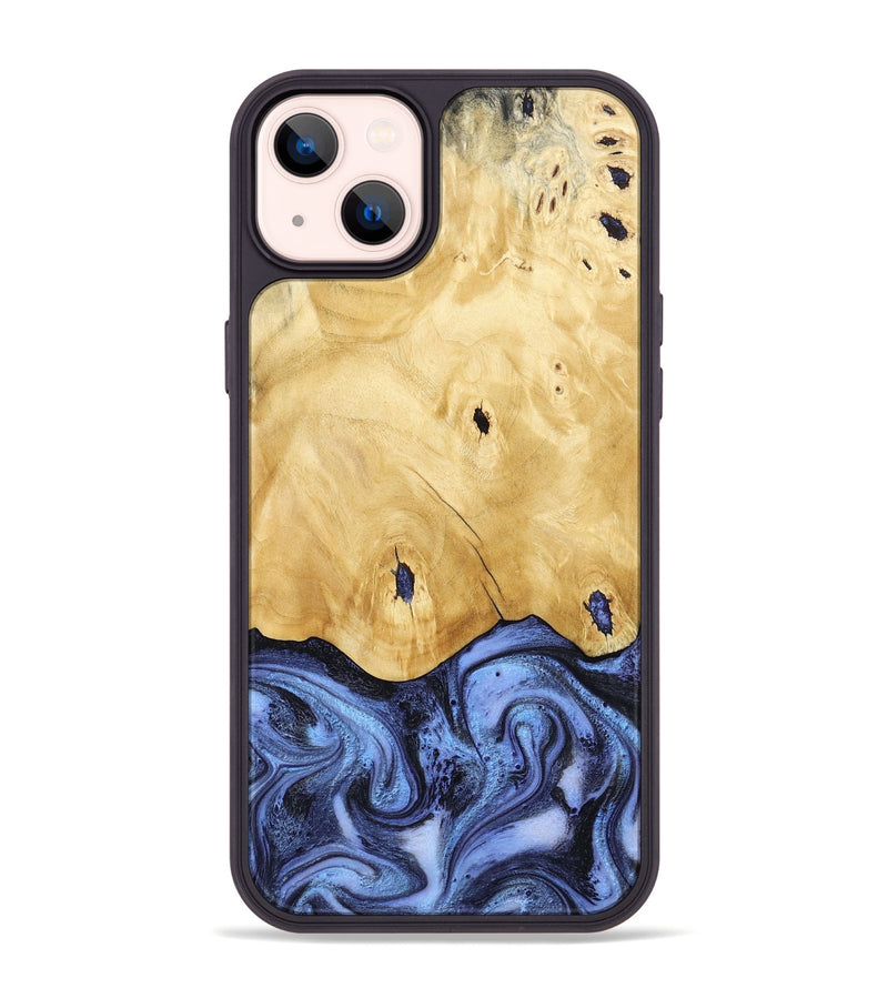 iPhone 14 Plus Wood Phone Case - Rena (Blue, 805987)
