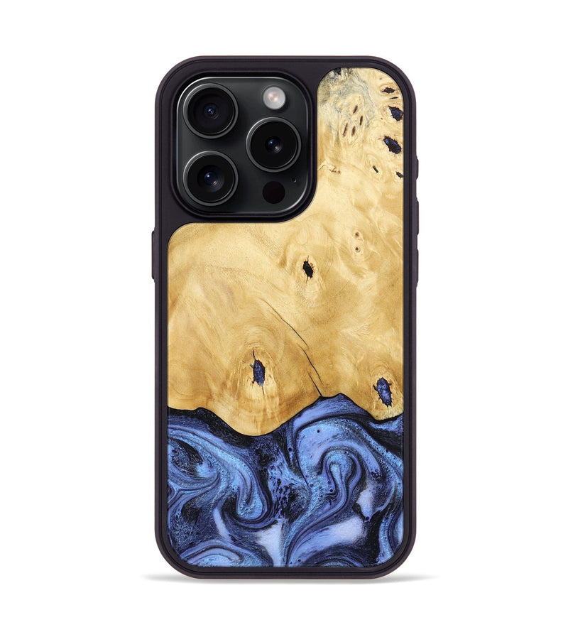 iPhone 15 Pro Wood Phone Case - Rena (Blue, 805987)