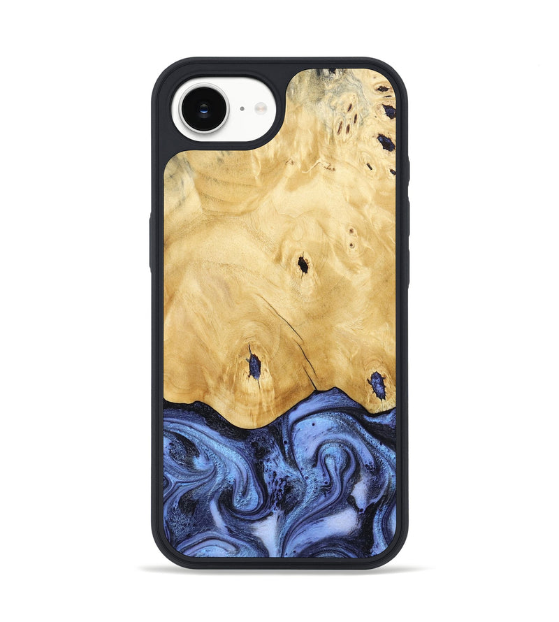 iPhone 16e Wood Phone Case - Rena (Blue, 805987)