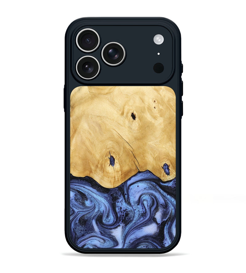 iPhone 17 Pro Max Wood Phone Case - Rena (Blue, 805987)