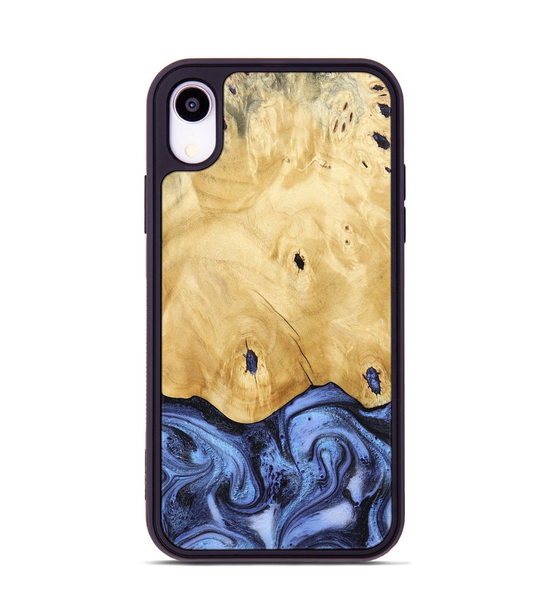 iPhone Xr Wood Phone Case - Rena (Blue, 805987)
