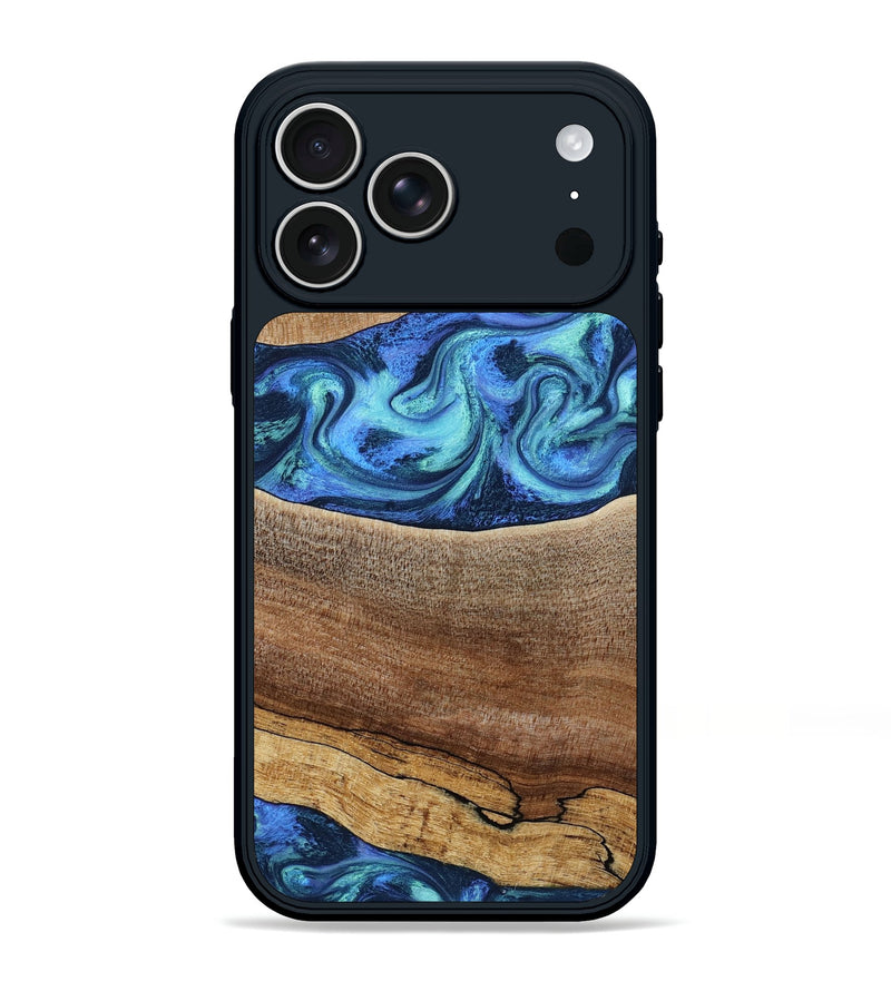 iPhone 17 Pro Max Wood Phone Case - Korbin (Blue, 805988)