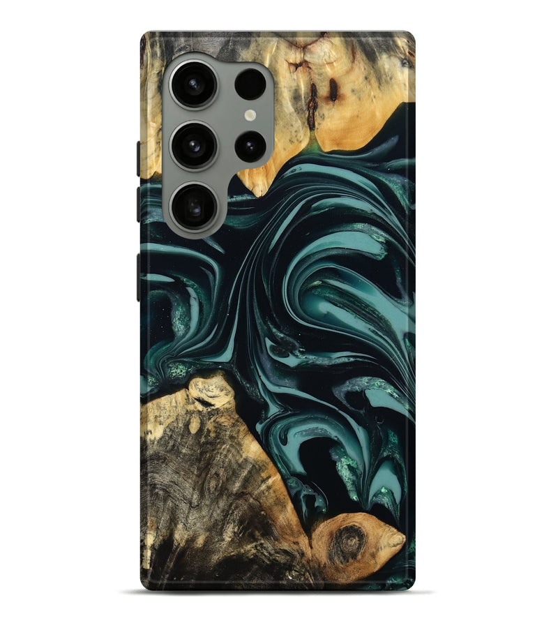 Galaxy S24 Ultra Wood Live Edge Phone Case - Casey (Green, 806043)