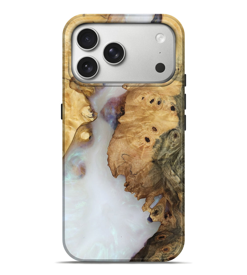 iPhone 17 Pro Max Wood Live Edge Phone Case - Cooper (Clear, 806063)