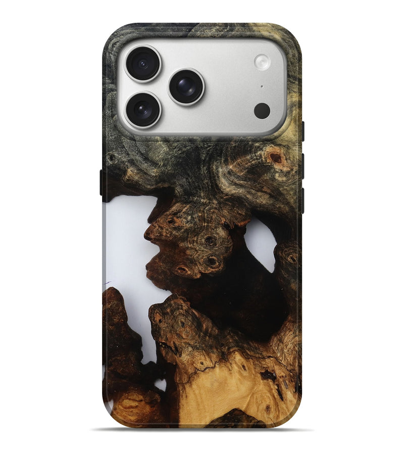 iPhone 17 Pro Max Wood Live Edge Phone Case - Mamie (Clear, 806069)