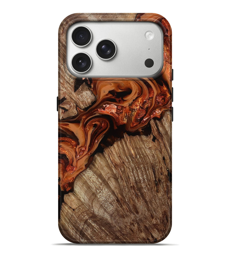 iPhone 17 Pro Max Wood Live Edge Phone Case - Brea (Red, 806079)