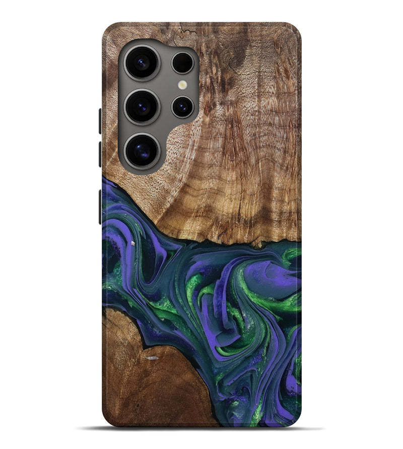 Galaxy S25 Ultra Wood Live Edge Phone Case - Porter (Purple, 806081)