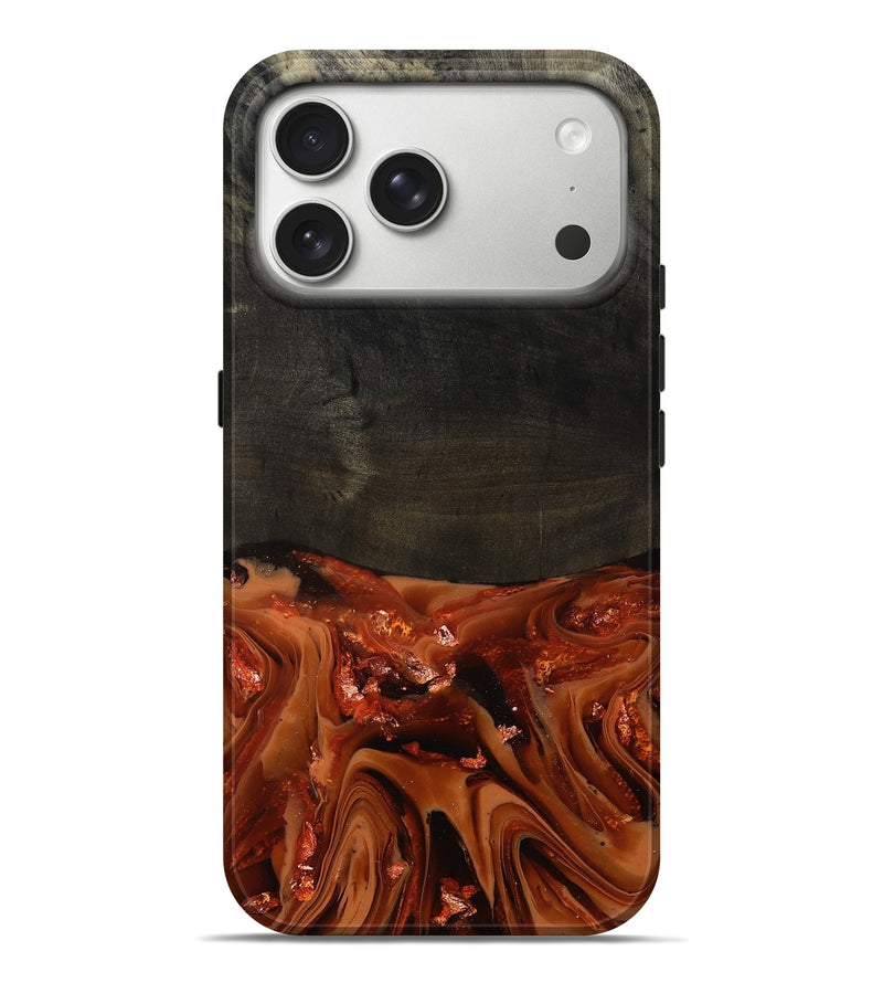 iPhone 17 Pro Max Wood Live Edge Phone Case - Kianna (Red, 806089)