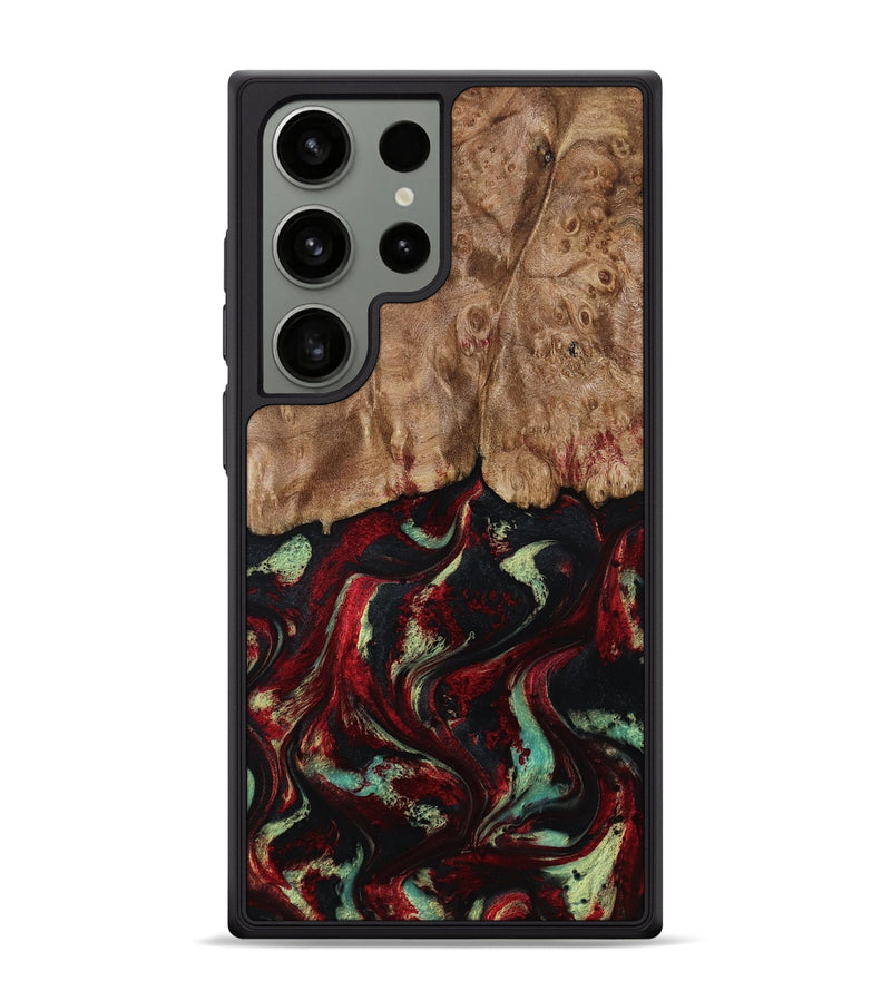 Galaxy S24 Ultra Wood Phone Case - Terese (Red, 806103)