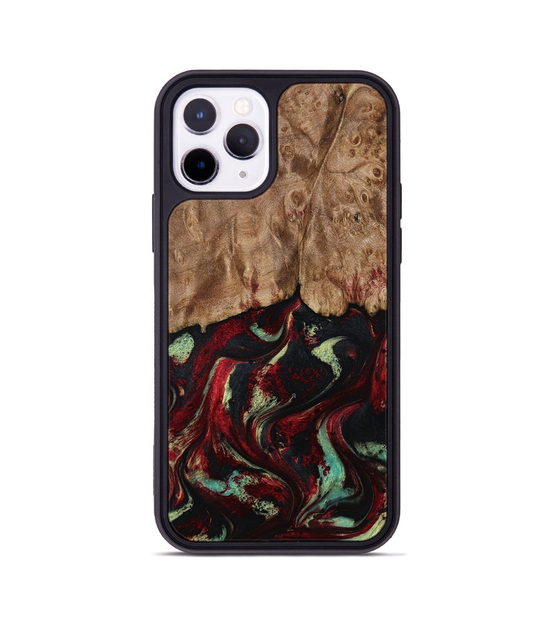 iPhone 11 Pro Wood Phone Case - Terese (Red, 806103)
