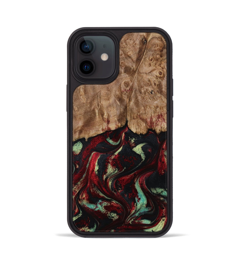 iPhone 12 Wood Phone Case - Terese (Red, 806103)
