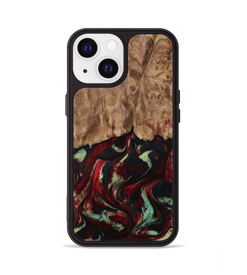 iPhone 13 Wood Phone Case - Terese (Red, 806103)
