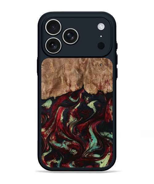 iPhone 17 Pro Max Wood Phone Case - Terese (Red, 806103)