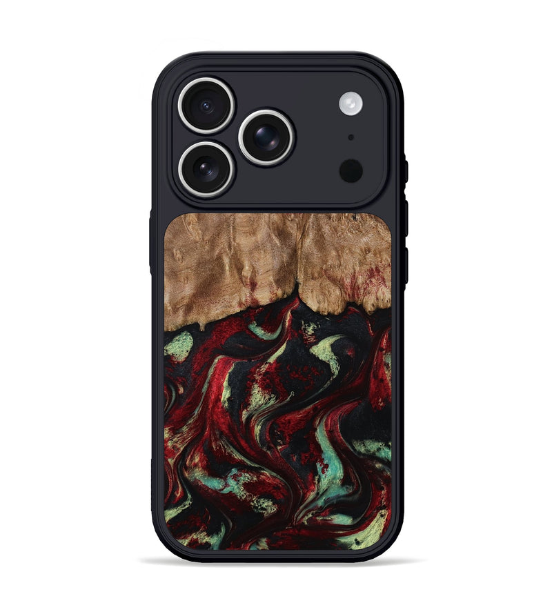 iPhone 17 Pro Wood Phone Case - Terese (Red, 806103)