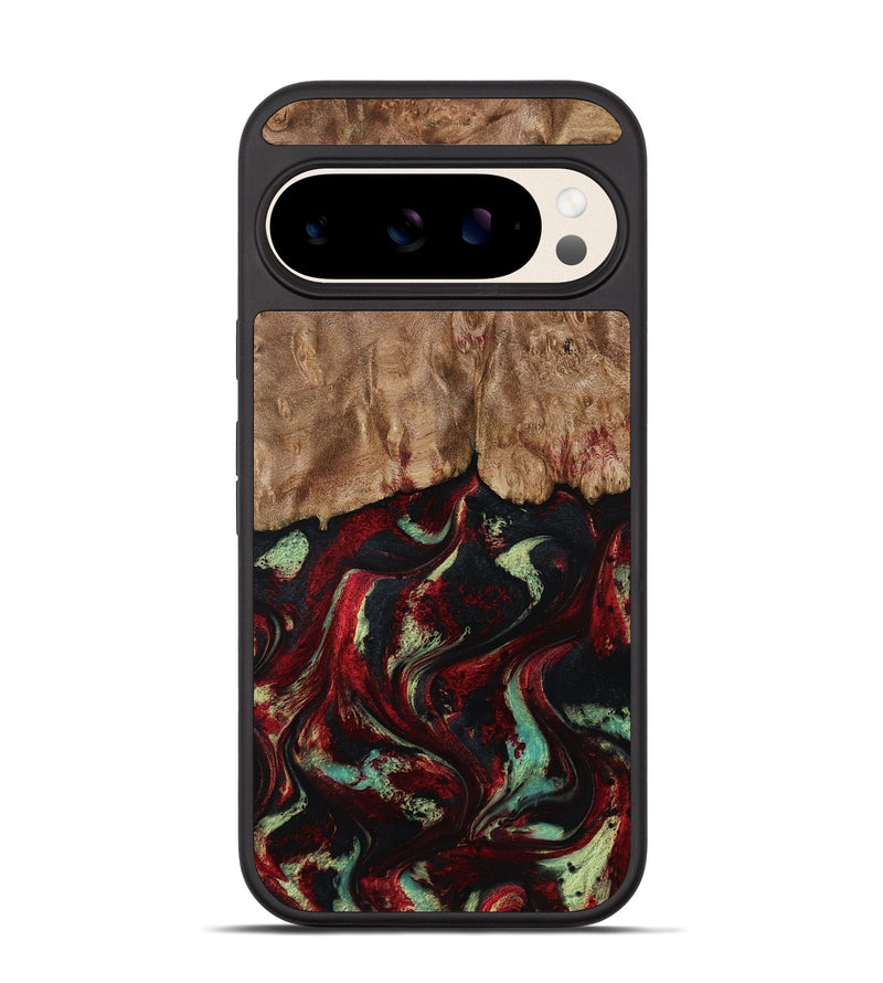 Pixel 10 Pro Wood Phone Case - Terese (Red, 806103)