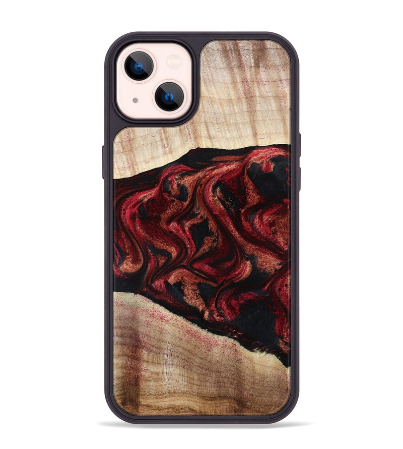 iPhone 14 Plus Wood Phone Case - Enrique (Red, 806109)