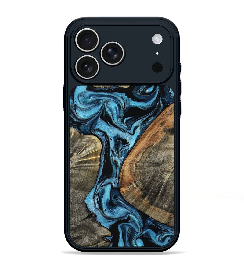 iPhone 17 Pro Max Wood Phone Case - Cohen (Blue, 806119)