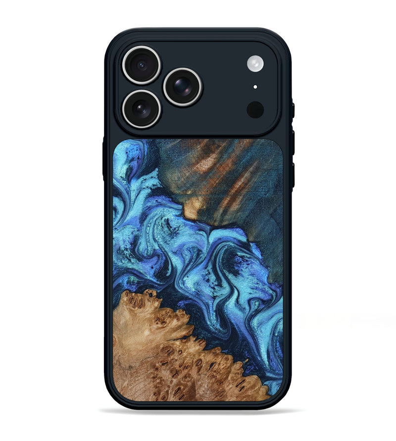 iPhone 17 Pro Max Wood Phone Case - Murray (Blue, 806121)