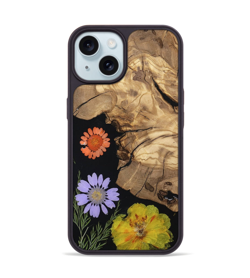 iPhone 15 Wood Phone Case - Holly (Bloom, 806187)