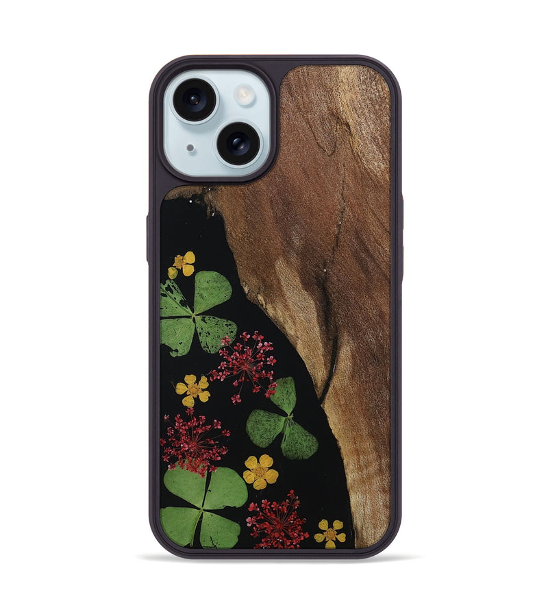 iPhone 15 Wood Phone Case - Mellisa (Bloom, 806318)